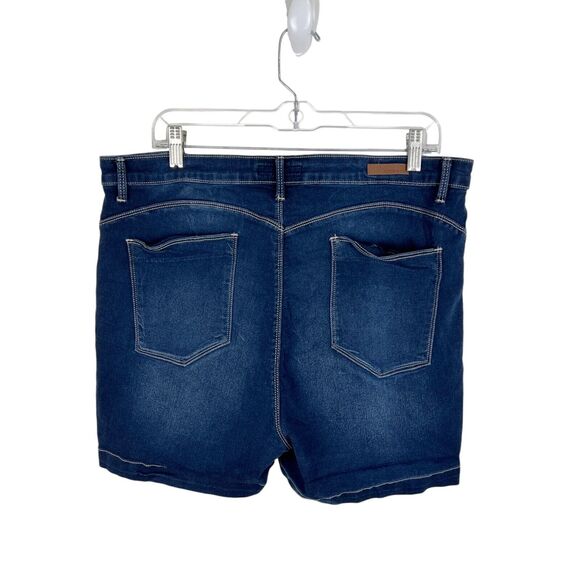 Extreme Jean Shorts Women 40 - 2X Blue Denim Stretch Casual Bottoms - Picture 2 of 10